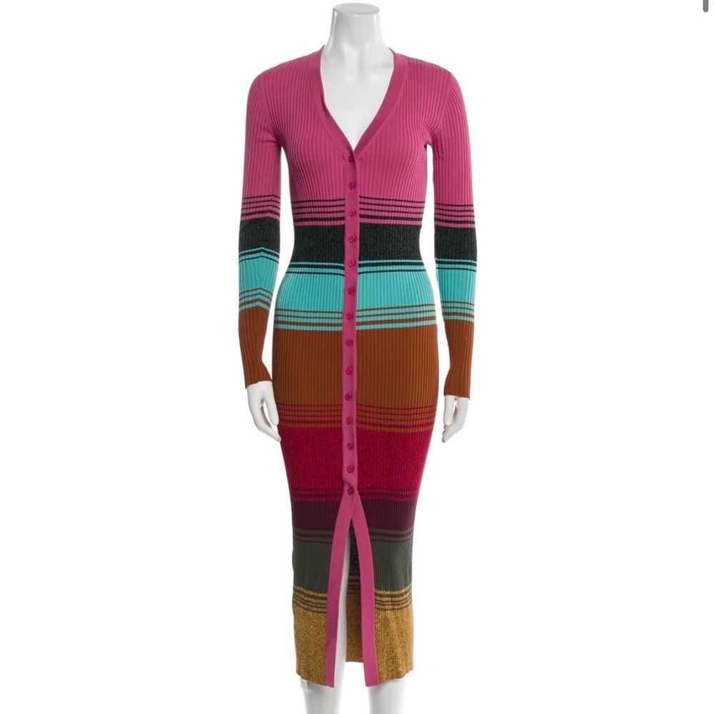 STAUD Vibrant Pink Ribbed Top